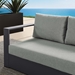 Tahoe Outdoor Patio Powder-Coated Aluminum Modular Left-Facing Loveseat - Gray Gray - MOD9391