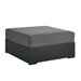 Tahoe Outdoor Patio Powder-Coated Aluminum Ottoman - Gray Charcoal - MOD9393