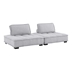 Saunter Tufted Fabric Fabric 2-Piece Loveseat - Light Gray