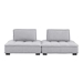 Saunter Tufted Fabric Fabric 2-Piece Loveseat - Light Gray - MOD9414