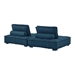 Saunter Tufted Fabric Fabric 2-Piece Loveseat - Azure - MOD9415