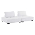 Saunter Tufted Fabric Fabric 2-Piece Loveseat - White