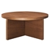 Silas Round Wood Coffee Table - Walnut