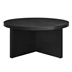 Silas Round Wood Coffee Table - Black