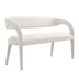 Pinnacle Boucle Fabric Accent Bench - Ivory