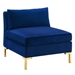 Ardent 5-Piece Performance Velvet Sectional Sofa - Navy Style B - MOD1092