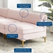 Ardent 5-Piece Performance Velvet Sectional Sofa - Pink Style C - MOD1098