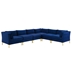 Ardent 6-Piece Performance Velvet Sectional Sofa - Navy Style B