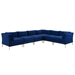 Ardent 6-Piece Performance Velvet Sectional Sofa - Navy Style B - MOD1103