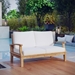 Marina Outdoor Patio Teak Loveseat - Natural White - MOD1183