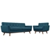 Engage Armchair and Sofa Set of 2 - Azure