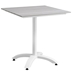 Maine 28" Outdoor Patio Dining Table - White Light Gray