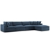 Commix Down Filled Overstuffed 5 Piece Sectional Sofa Set A - Azure