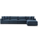 Commix Down Filled Overstuffed 5 Piece Sectional Sofa Set A - Azure - MOD1592