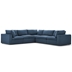 Commix Down Filled Overstuffed 5 Piece Sectional Sofa Set B - Azure