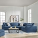 Commix Down Filled Overstuffed 5 Piece Sectional Sofa Set B - Azure - MOD1641