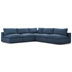 Commix Down Filled Overstuffed 5 Piece Sectional Sofa Set C - Azure