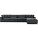 Commix Down Filled Overstuffed 5 Piece Sectional Sofa Set A - Gray - MOD1648