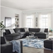 Commix Down Filled Overstuffed 5 Piece Sectional Sofa Set C - Gray - MOD1652