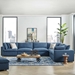 Commix Down Filled Overstuffed 6 Piece Sectional Sofa Set A - Azure - MOD1742