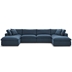 Commix Down Filled Overstuffed 6 Piece Sectional Sofa Set B - Azure