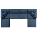 Commix Down Filled Overstuffed 6 Piece Sectional Sofa Set B - Azure - MOD1743