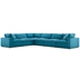 Commix Down Filled Overstuffed 6 Piece Sectional Sofa Set A - Teal