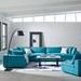 Commix Down Filled Overstuffed 6 Piece Sectional Sofa Set A - Teal - MOD1751