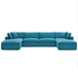 Commix Down Filled Overstuffed 6 Piece Sectional Sofa Set B - Teal