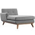 Engage Left-Facing Upholstered Fabric Chaise - Expectation Gray