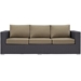 Convene Outdoor Patio Sofa - Espresso Mocha - MOD1971