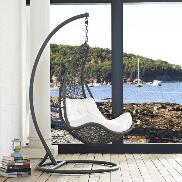 Free Shipping Modway Abate Outdoor Patio Swing Chair With Stand