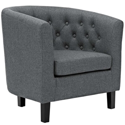 Prospect Upholstered Fabric Armchair - Gray 