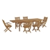 Marina 7 Piece Outdoor Patio Teak Outdoor Dining Set C - Natural