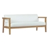 Bayport Outdoor Patio Teak Sofa - Natural White