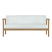 Bayport Outdoor Patio Teak Sofa - Natural White - MOD3679