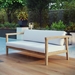 Bayport Outdoor Patio Teak Sofa - Natural White - MOD3679