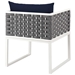 Stance 9 Piece Outdoor Patio Aluminum Dining Set - White Navy - MOD4591