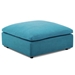 Commix Down Filled Overstuffed Ottoman - Teal - MOD4744