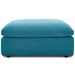 Commix Down Filled Overstuffed Ottoman - Teal - MOD4744