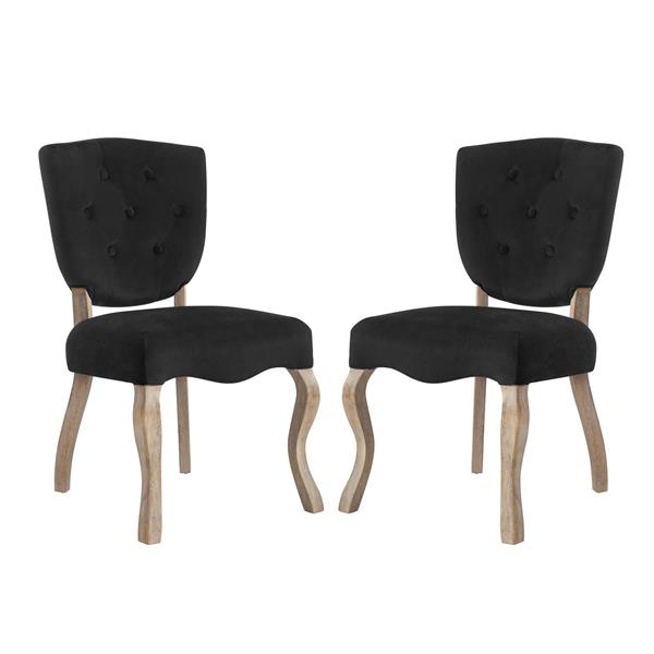 Array Dining Side Chair Set of 2 - Black 
