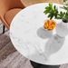 Lippa 36" Round Artificial Marble Dining Table - Black White - MOD5268
