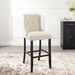 Baronet Tufted Button Upholstered Fabric Bar Stool - Beige - MOD5674