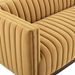 Conjure Channel Tufted Velvet Sofa - Cognac - MOD6014