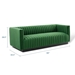 Conjure Channel Tufted Velvet Sofa - Emerald - MOD6015