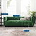 Conjure Channel Tufted Velvet Sofa - Emerald - MOD6015