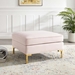 Ardent Performance Velvet Ottoman - Pink - MOD6286