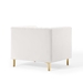 Shift Channel Tufted Performance Velvet Armchair - White - MOD6660