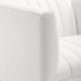 Shift Channel Tufted Performance Velvet Armchair - White - MOD6660