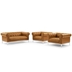 Idyll Tufted Upholstered Leather 3 Piece Set - Tan